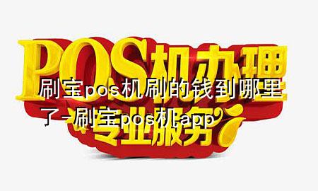 刷宝pos机刷的钱到哪里了-刷宝pos机app